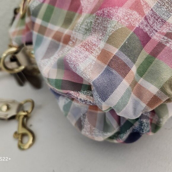 Like New Vintage Coach Poppy Madras Shoulder Bag - Picture 7 of 14